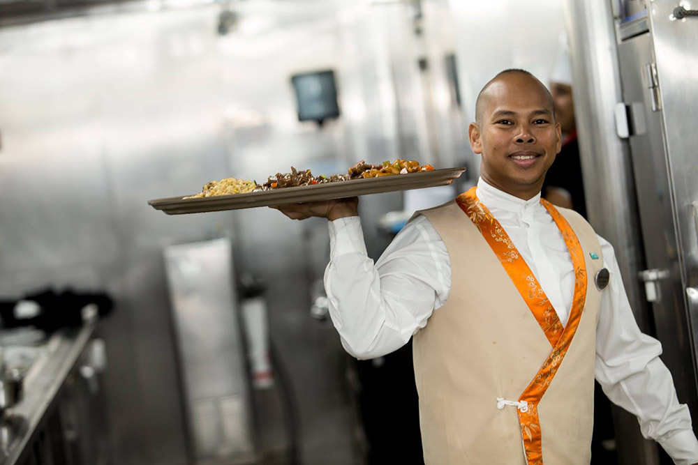 Work As An Assistant Waiter On Board Cruise Ships