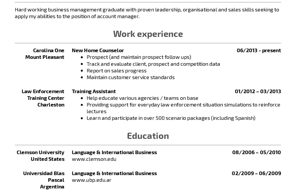 sample resume for cruise ship housekeeping with no experience